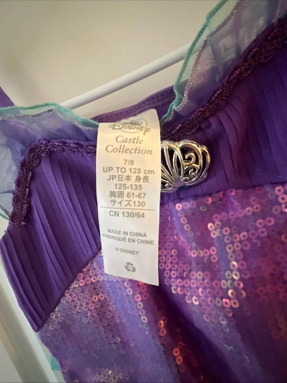 Disney castle collection Ariel the little mermaid dress costume girls 7/8 - Picture 5 of 9